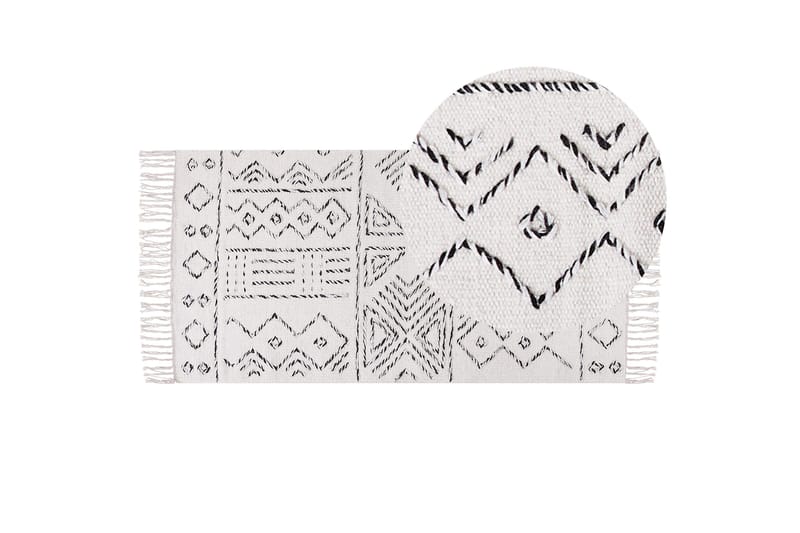 Alkent Ullmatta 80x150 cm - Svart/Vit - Textil & mattor - Mattor - Modern matta - Ullmatta