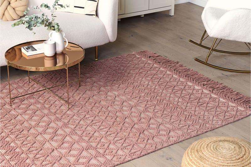 Alucra Ryamatta 160x230 cm - Rosa - Textil & mattor - Mattor - Modern matta - Ryamatta & luggmatta
