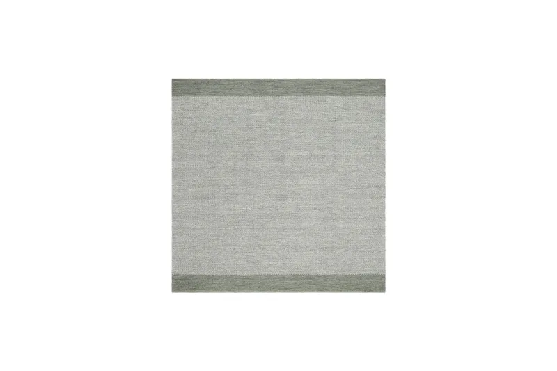 Alva Bomullsmatta 240x240 cm Kvadratisk - Grön - Textil & mattor - Mattor - Modern matta - Bomullsmatta