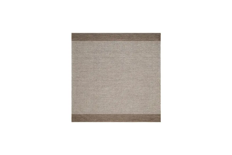 Alva Bomullsmatta 240x240 cm Kvadratisk - Mörkbeige - Textil & mattor - Mattor - Modern matta - Bomullsmatta