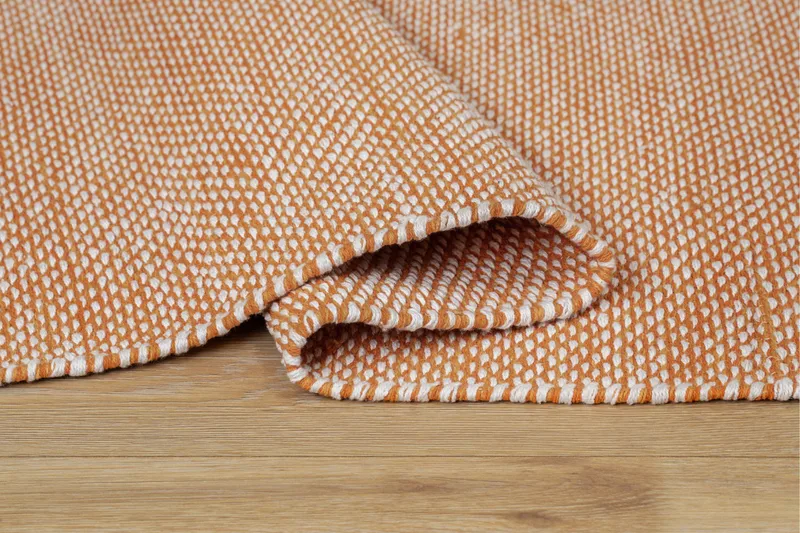 Alva Bomullsmatta 240x240 cm Kvadratisk - Orange - Textil & mattor - Mattor - Modern matta - Bomullsmatta