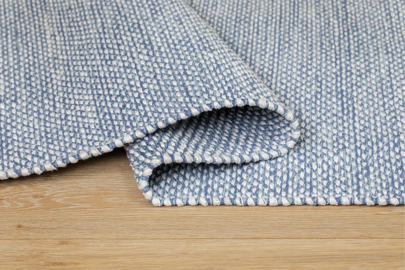 Alva Bomullsmatta 240x340 cm Rektangulär - Blå - Textil & mattor - Mattor - Modern matta - Bomullsmatta