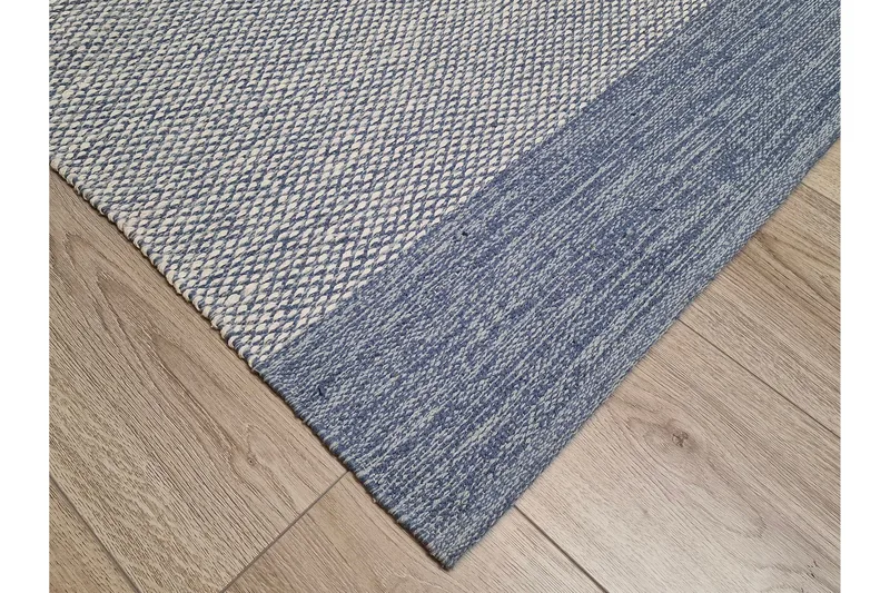 Alva Bomullsmatta 240x340 cm Rektangulär - Blå - Textil & mattor - Mattor - Modern matta - Bomullsmatta