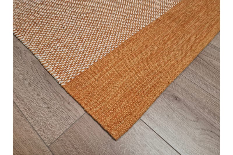 Alva Bomullsmatta 75x150 cm Oval - Orange - Textil & mattor - Mattor - Modern matta - Bomullsmatta
