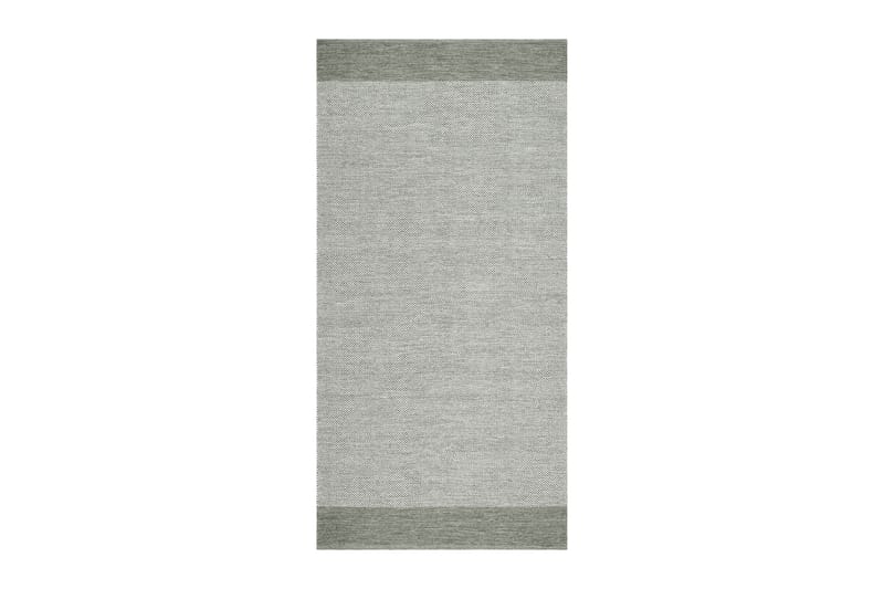 Alva Bomullsmatta 75x280 cm Oval - Grön - Textil & mattor - Mattor - Modern matta - Bomullsmatta