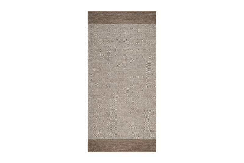 Alva Bomullsmatta 75x280 cm Oval - Mörkbeige - Textil & mattor - Mattor - Modern matta - Bomullsmatta