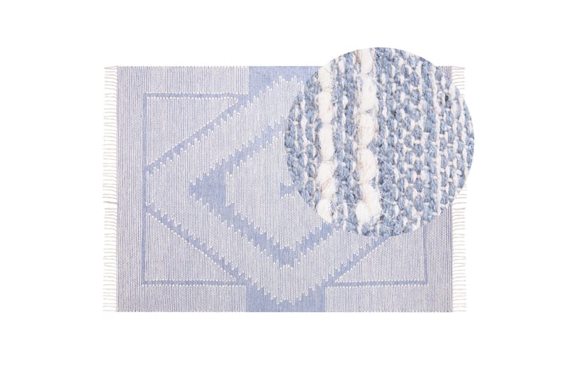 Ansar Bomullsmatta 140x200 cm - Blå - Textil & mattor - Mattor - Modern matta - Bomullsmatta