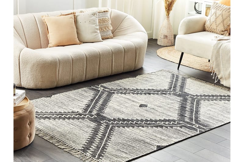 Arbaa Bomullsmatta 140x200 cm - Svart/Vit - Textil & mattor - Mattor - Modern matta - Bomullsmatta