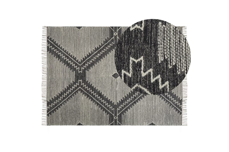 Arbaa Bomullsmatta 140x200 cm - Svart/Vit - Textil & mattor - Mattor - Modern matta - Bomullsmatta