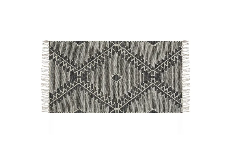 Arbaa Bomullsmatta 140x200 cm, Svart/Vit