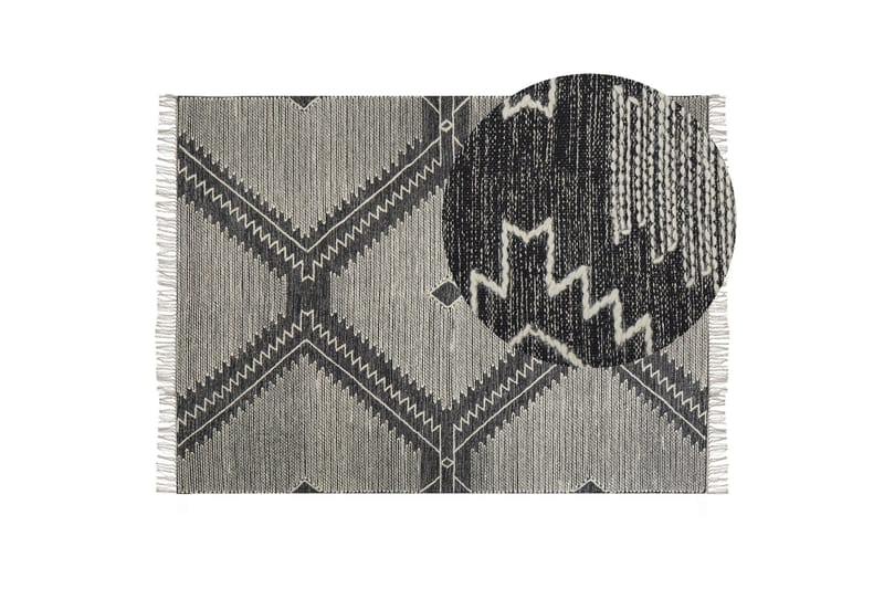 Arbaa Bomullsmatta 160x230 cm - Svart/Vit - Textil & mattor - Mattor - Modern matta - Bomullsmatta