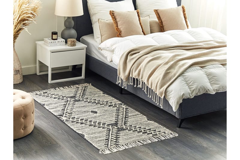 Arbaa Bomullsmatta 80x150 cm - Svart/Vit - Textil & mattor - Mattor - Modern matta - Bomullsmatta