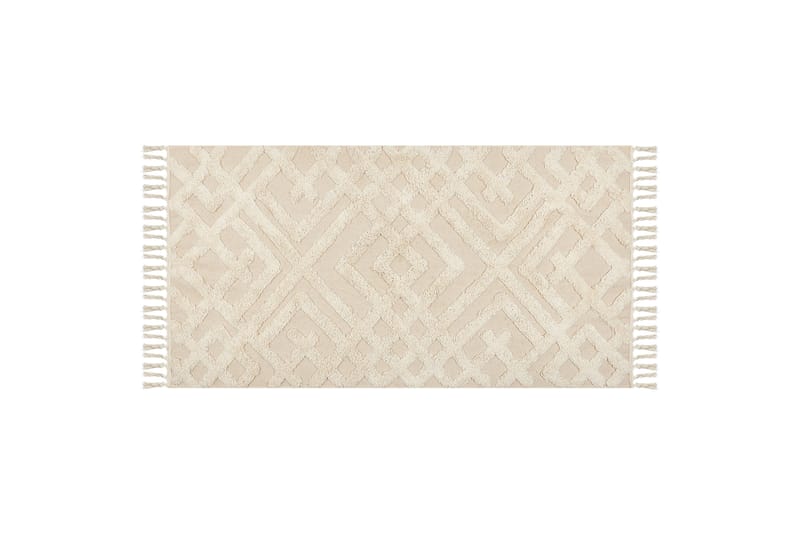 Ardahan Bomullsmatta 80x150 cm - Beige - Textil & mattor - Mattor - Modern matta - Ryamatta & luggmatta