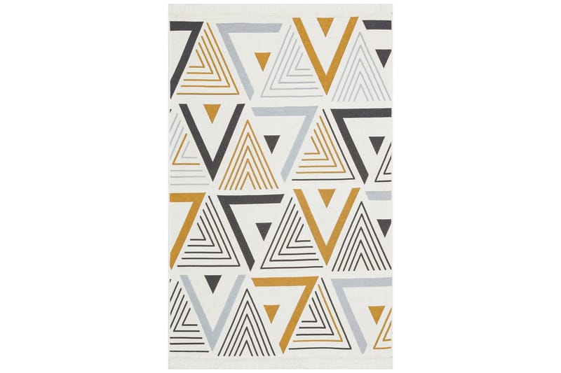Are Bomullsmatta 160x230 cm Rektangulär - Gul/Grå - Textil & mattor - Mattor - Modern matta - Bomullsmatta