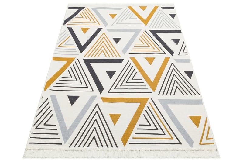 Are Bomullsmatta 160x230 cm Rektangulär - Gul/Grå - Textil & mattor - Mattor - Modern matta - Bomullsmatta