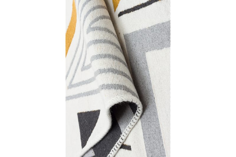 Are Bomullsmatta 160x230 cm Rektangulär - Gul/Grå - Textil & mattor - Mattor - Modern matta - Bomullsmatta