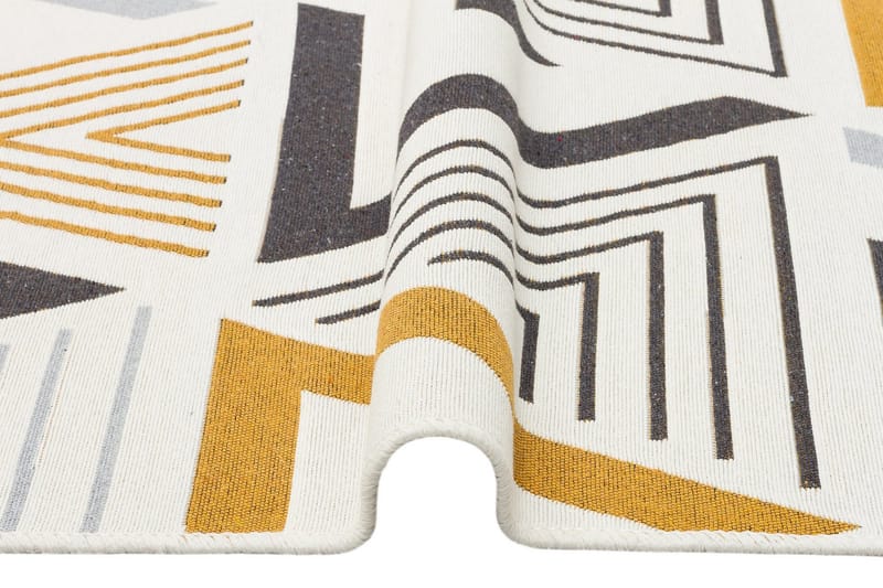 Are Bomullsmatta 160x230 cm Rektangulär - Gul/Grå - Textil & mattor - Mattor - Modern matta - Bomullsmatta