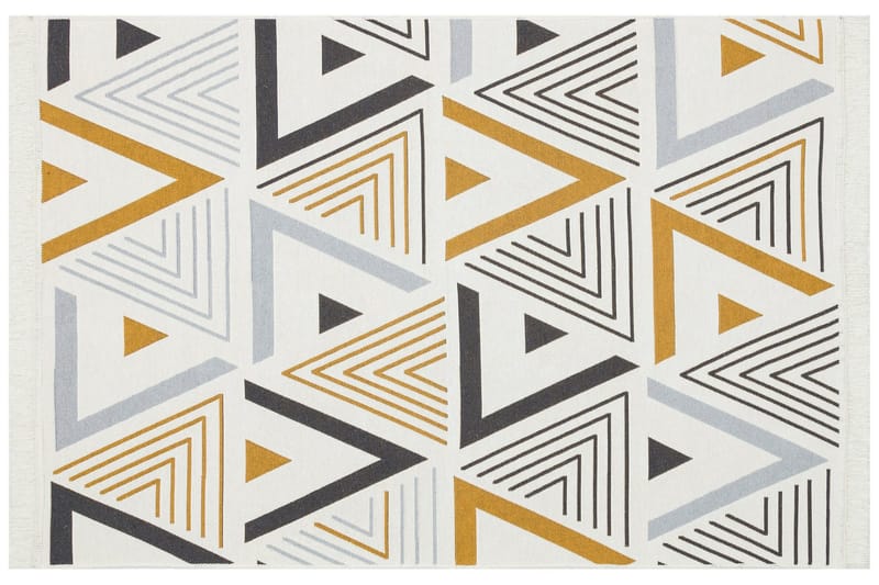 Are Gångmatta 80x150 cm Rektangulär - Gul/Grå - Textil & mattor - Mattor - Modern matta - Bomullsmatta