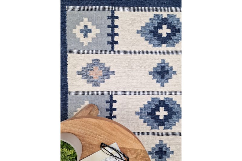 Arvika Ullmatta 140x200 cm Rektangulär - Blå - Textil & mattor - Mattor - Modern matta - Ullmatta