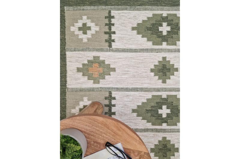 Arvika Ullmatta 140x200 cm Rektangulär - Grön - Textil & mattor - Mattor - Modern matta - Ullmatta