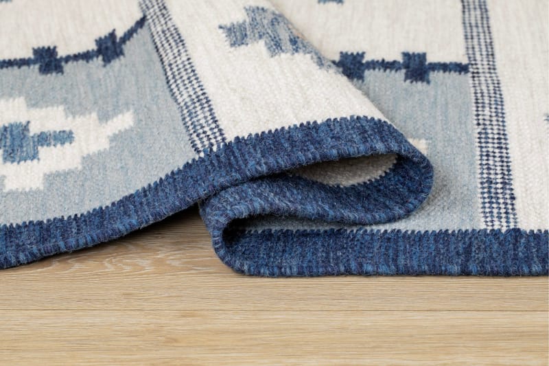 Arvika Ullmatta 160x230 cm Rektangulär - Blå - Textil & mattor - Mattor - Modern matta - Ullmatta