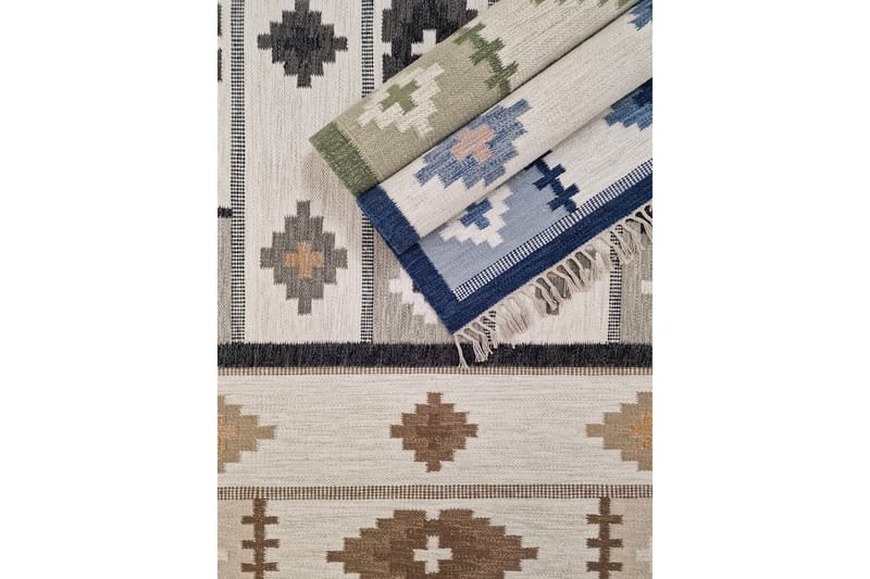 Arvika Ullmatta 80x200 cm Rektangulär - Grön - Textil & mattor - Mattor - Modern matta - Ullmatta
