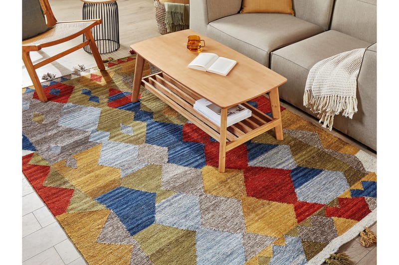 Arzakan Ullmatta 160x230 cm - Röd - Textil & mattor - Mattor - Modern matta - Ullmatta