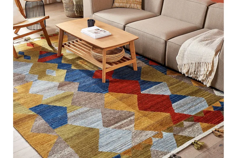 Arzakan Ullmatta 200x300 cm - Röd - Textil & mattor - Mattor - Modern matta - Ullmatta