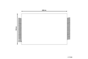 Atlanti Ullmatta 140x200 cm - Svart/Vit - Textil & mattor - Mattor - Modern matta - Ullmatta