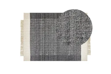 Atlanti Ullmatta 140x200 cm - Svart/Vit - Textil & mattor - Mattor - Modern matta - Ullmatta