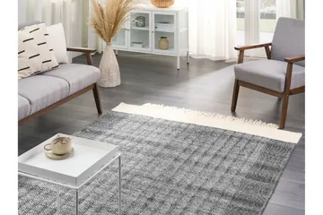 Atlanti Ullmatta 140x200 cm - Svart/Vit - Textil & mattor - Mattor - Modern matta - Ullmatta