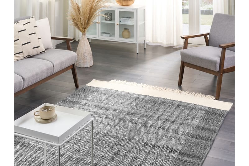 Atlanti Ullmatta 160x230 cm - Svart/Vit - Textil & mattor - Mattor - Modern matta - Ullmatta