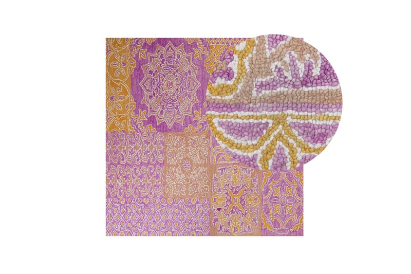 Avanos Ullmatta 200x200 cm - Rosa - Textil & mattor - Mattor - Modern matta - Ullmatta