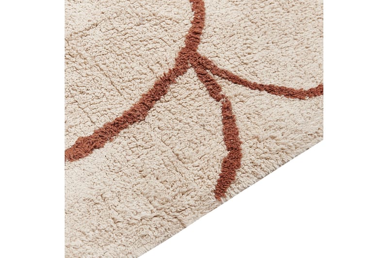 Avdan Bomullsmatta 200x200 cm Kvadratisk - Beige - Textil & mattor - Mattor - Modern matta - Bomullsmatta