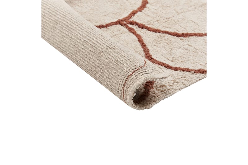 Avdan Bomullsmatta 200x200 cm Kvadratisk - Beige - Textil & mattor - Mattor - Modern matta - Bomullsmatta