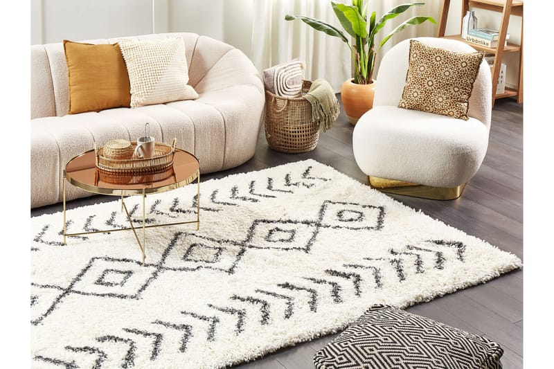 Ayrum Ryamatta 200x300 cm - Svart/Vit - Textil & mattor - Mattor - Modern matta - Ryamatta & luggmatta