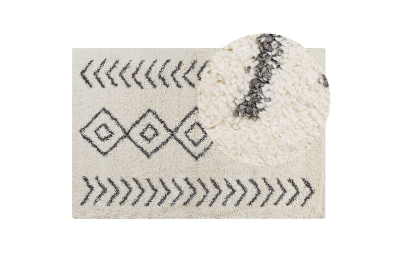 Ayrum Ryamatta 200x300 cm - Svart/Vit - Textil & mattor - Mattor - Modern matta - Ryamatta & luggmatta