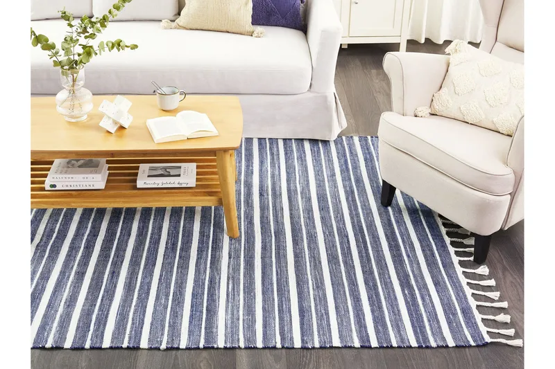 Bademli Ryamatta 160x230 cm - Blå - Textil & mattor - Mattor - Modern matta - Ryamatta & luggmatta