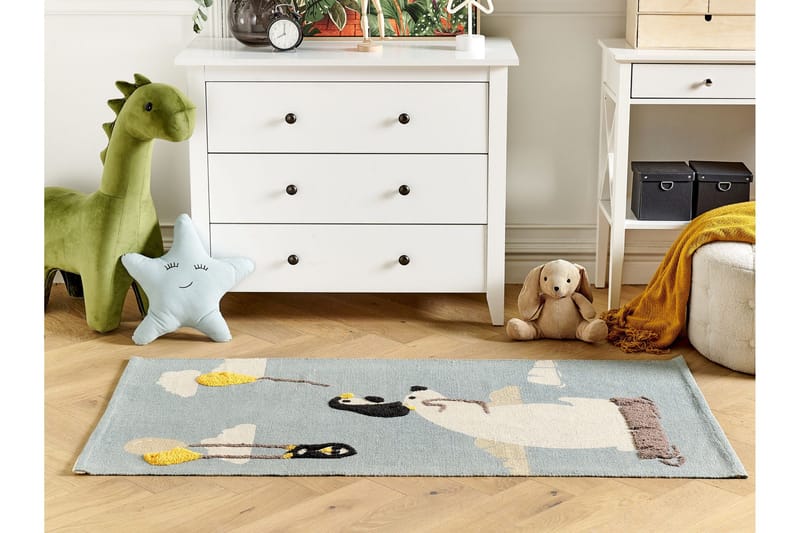 Barus Bomullsmatta 80x150 cm - Blå - Textil & mattor - Mattor - Modern matta - Bomullsmatta