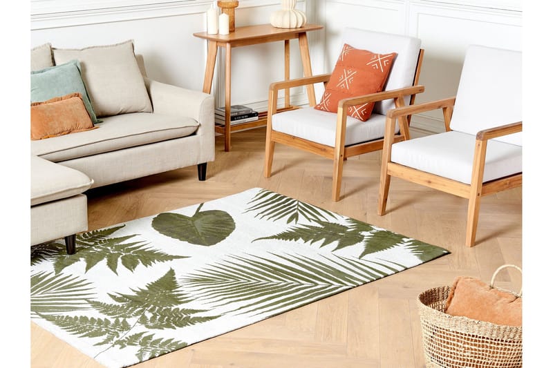 Barzah Ryamatta 140x200 cm - Grön - Textil & mattor - Mattor - Modern matta - Bomullsmatta