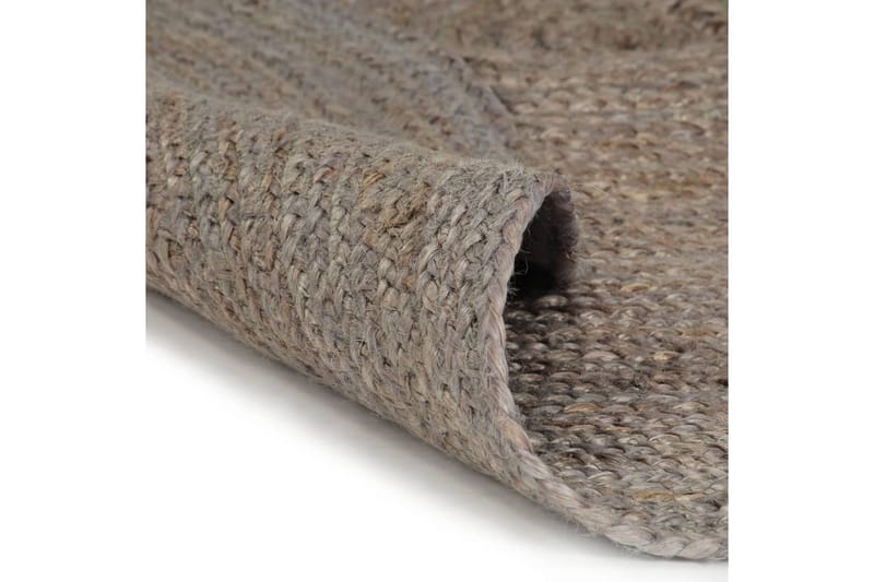 beBasic Handgjord jutematta rund 180 cm grå - Grey - Textil & mattor - Mattor - Modern matta - Sisalmattor