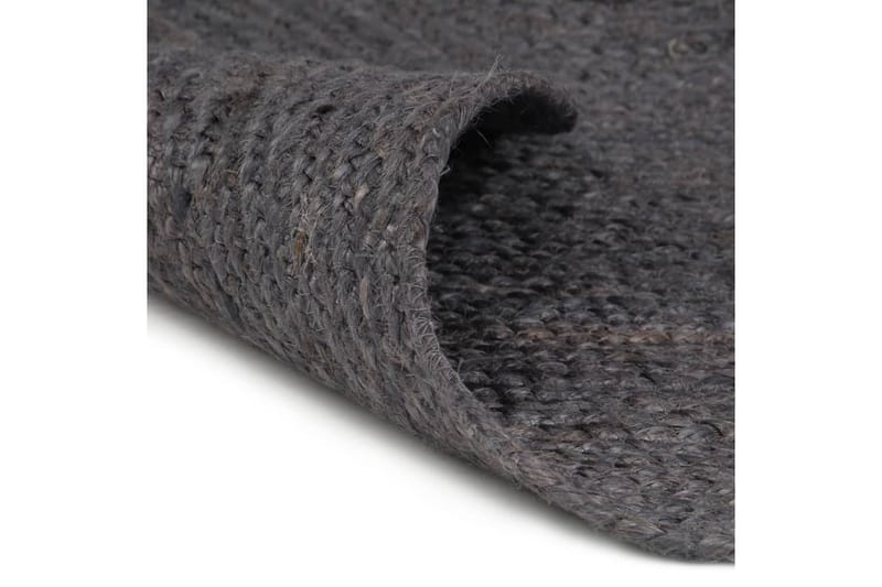 beBasic Handgjord jutematta rund 180 cm mörkgrå - Grey - Textil & mattor - Mattor - Modern matta - Sisalmattor