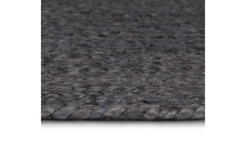 beBasic Handgjord jutematta rund 180 cm mörkgrå - Grey - Textil & mattor - Mattor - Modern matta - Sisalmattor