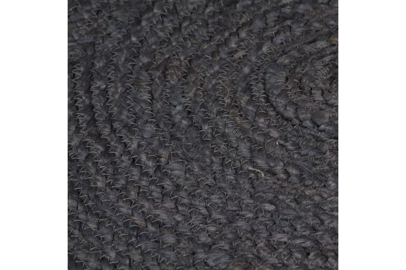 beBasic Handgjord jutematta rund 180 cm mörkgrå - Grey - Textil & mattor - Mattor - Modern matta - Sisalmattor