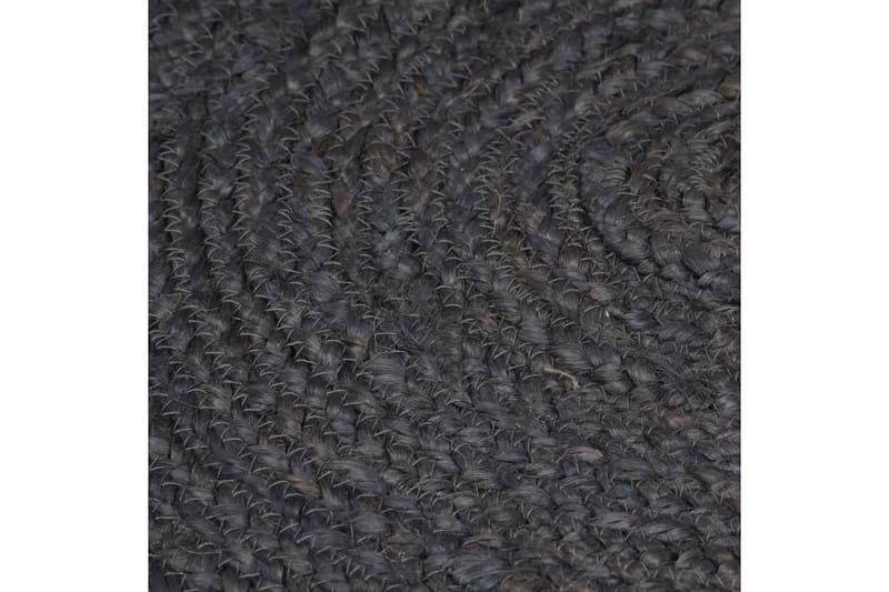 beBasic Handgjord jutematta rund 180 cm mörkgrå - Grey - Sisalmattor - Jutemattor & hampamattor