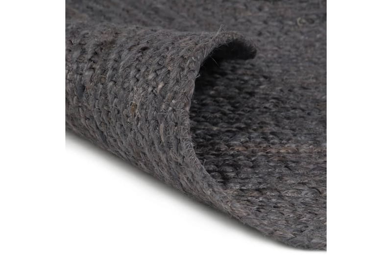 beBasic Handgjord jutematta rund 240 cm mörkgrå - Grey - Textil & mattor - Mattor - Modern matta - Sisalmattor