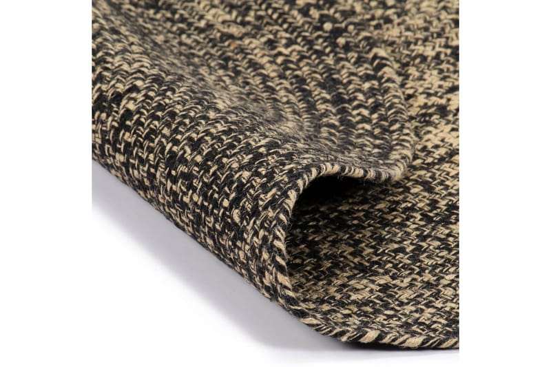 beBasic Handgjord jutematta svart och brun 210 cm - Black - Textil & mattor - Mattor - Modern matta - Sisalmattor