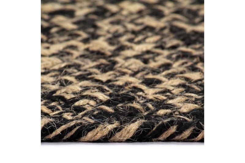 beBasic Handgjord jutematta svart och brun 210 cm - Black - Textil & mattor - Mattor - Modern matta - Sisalmattor