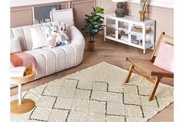 Beige Bomullsmatta 160x230 cm - Beige - Textil & mattor - Mattor - Modern matta - Bomullsmatta