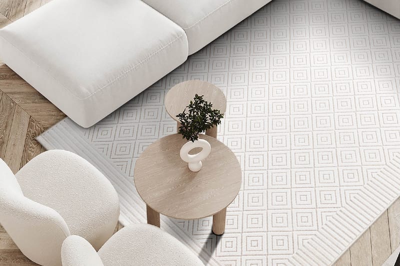 Berllic Wiltonmatta 117x180 cm Rektangulär - Creme - Textil & mattor - Mattor - Modern matta - Friezematta